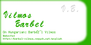 vilmos barbel business card